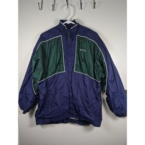 Vintage Nike Men's Windbreaker Green/Purple Sz M